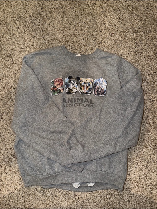 Disney Other - Disney Animal Kingdom Gray Graphic Crewneck Sweatshirt